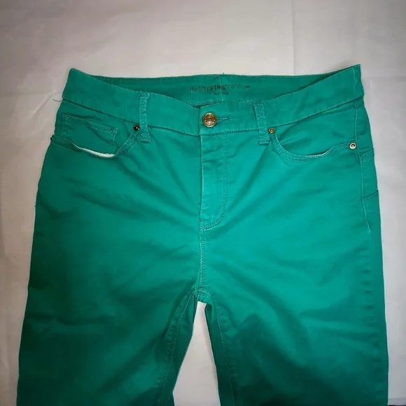 Chico's "The So Lifting Crop" Green Women's Pants Size 00 - Picture 3 of 12